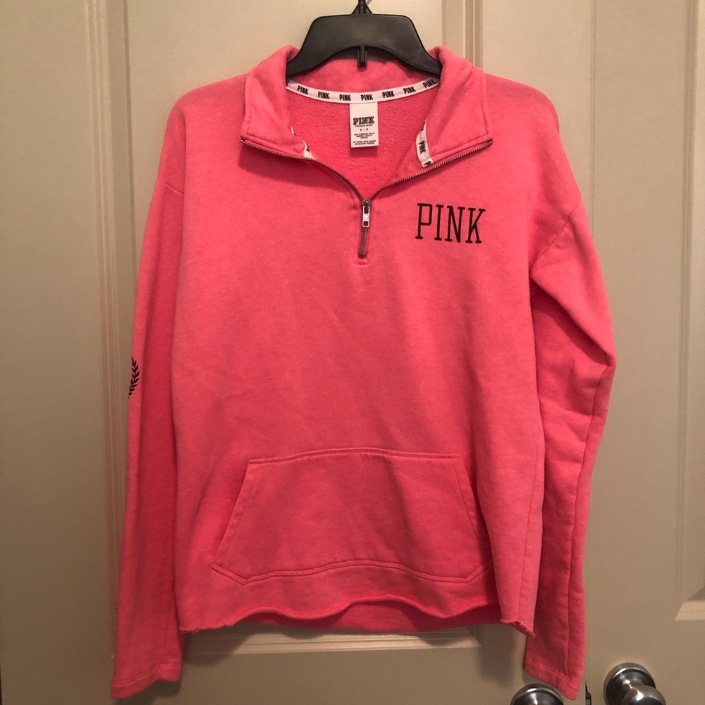 Pink Quarter Zip Crew